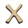 Holz-Buchstabe, X, 2 cm