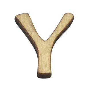 Holz-Buchstabe, Y, 2 cm