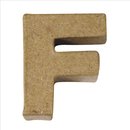 Pappmaché-Mini-Buchstaben, "F", 4x1,5 cm