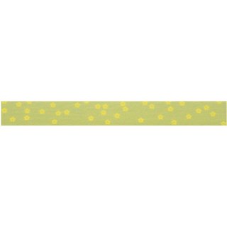 Washi Tape Blüten, oliv/gelb, 15mm