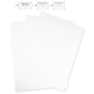 Briefbogen A4, uni, weiß, 210x297mm, 90g/m2, Beutel 5Stück
