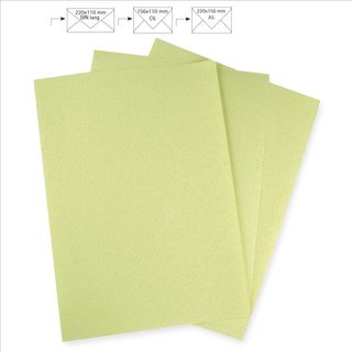 Briefbogen A4, uni, pastellgrün, 210x297mm, 90g/m2, Beutel 5Stück