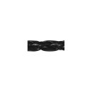 Geflochtenes Kunstlederband, schwarz, 3 mm, Beutel, 1,5 m