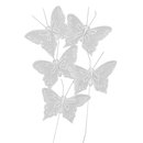 Glitter-Schmetterling, 5 cm, weiß, SB-Btl. 5...