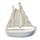 Holz-Segelboot, 8,5 cm