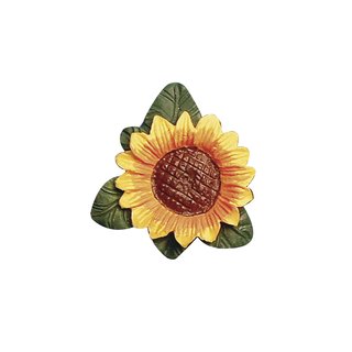 Polyresin-Sonnenblumenköpfe, 2,5 cm, SB-Btl. 6 Stück