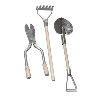 Metall/Holz-Gartenwerkzeug, 9-13 cm, Beutel 3 Stück, 3 Sorten