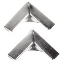 Metallecken für Bucheinbände, silber, 14x14 mm