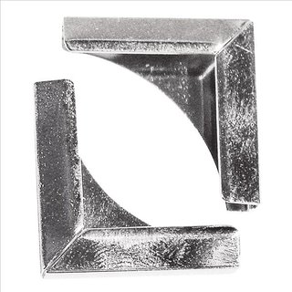 Metallecken für Bucheinbände, silber, 21x21 mm