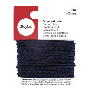 Schmuckkordel, d.blau, ø 2 mm, SB-Karte 9 m