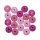 Holz Perlen Mischung FSC 100%, 6mm ø, pink Töne, poliert, SB-Btl 115Stück