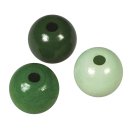 Holz Perlen Mischung FSC 100%, 8mm ø, grün Töne, poliert, SB-Btl 82Stück