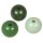 Holz Perlen Mischung FSC 100%, 10mm ø, grün Töne, poliert, SB-Btl 52Stück