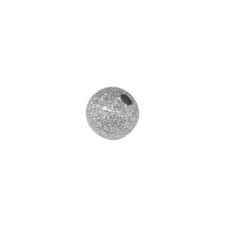Diamantierte Perle, 6mm ø, silber, Loch ø 1,5mm, SB-Btl 7Stück