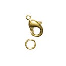 Karabiner-Schließe mit Ring, gold, 18,5 mm