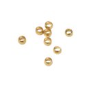 Quetschperle, gold, I: 0,8mm &oslash;, A: 1,5mm &oslash;