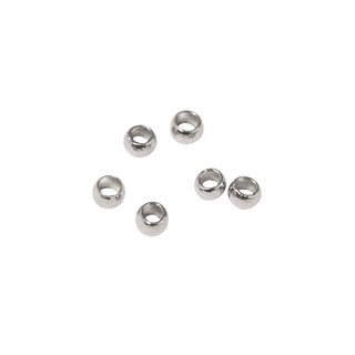 Quetschperle, platin, I: 0,8mm ø, A: 1,5mm ø, 40 Stück