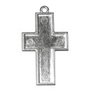 Schmuckkessel Kreuz mit Öse, platin, 3,3x2,1cm
