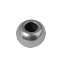 Metall- Perle, 6mm ø, silber, Loch 2mm ø