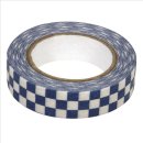 Washi Tape Schachbrett, blau/weiß