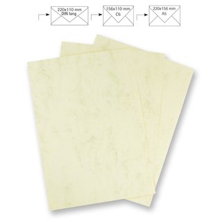 Briefbogen A4, 210x297 mm, beige, marmor, 90g