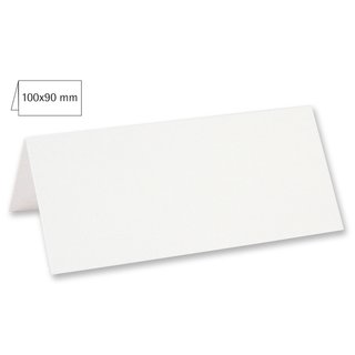 Tischkarte doppelt, uni, weiß, 100x90mm, 220g/m2