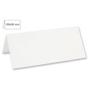 Tischkarte doppelt, uni, weiß, 100x90mm, 220g/m2