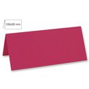 Tischkarte doppelt, uni, pink, 100x90mm, 220g/m2