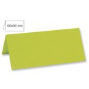 Tischkarte doppelt, uni, lindgrün, 100x90mm, 220g/m2