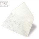 Kuvert B6, 180x120 mm, weiß, marmor, 90g