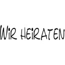 H.- Stempel"Wir heiraten", 3x9cm