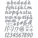 Klebeschrift a-z, silber, 10x23cm, Kleinbuchstaben