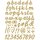Klebeschrift a-z, gold, 10x23cm, Kleinbuchstaben