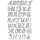 Klebeschrift A-Z+Zeichen, silber, 10x23cm