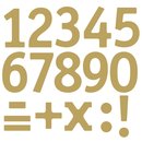 Klebeschrift Zahlen, gold, 10x23cm, Spiegelfolie