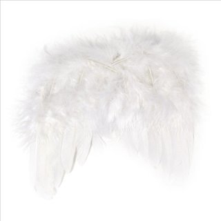 Engelflügel aus Federn, weiß, 15 cm, SB-Btl. 2 Stück