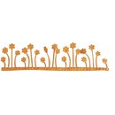 Dekoband: Blumenwiese, selbstklebend, orange, 4cm, Rolle 2m