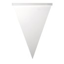 Papier Wimpel-Girlande Dreieck, weiß, 14,5x20cm