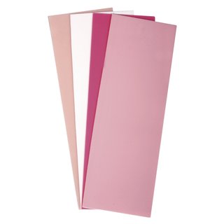 Wachsfolie Rosa-Töne, 20x6,5cm, 4 Farben sortiert, SB-Btl