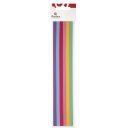 Wachs-Zierstreifen Pastell, 230x2mm, 6 Farben á 3...
