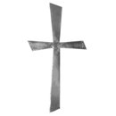 Wachs-Motiv Kreuz Silber, 10,5x5,5cm, Beutel 1Stück