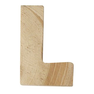 Holzbuchstabe, Höhe 5 cm, Stärke 1 cm, L