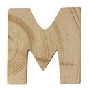 Holzbuchstabe, Höhe 5 cm, Stärke 1 cm, M