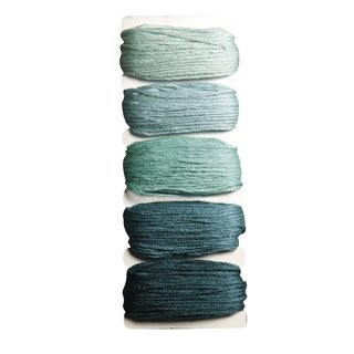 Stickgarn, Knüpfgarn "Stitch & Knot", blaugrün, 5x10m, Beutel 50m