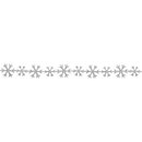 Band Schneeflocken mit Glitter, 1,5cm x 150 cm