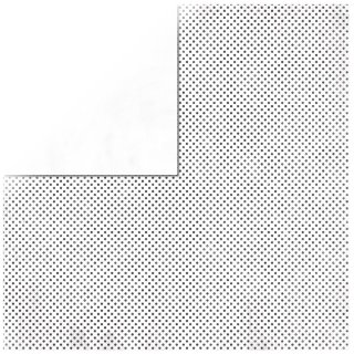 Scrapbookingpapier Double Dot, weiß, 30,5x30,5cm