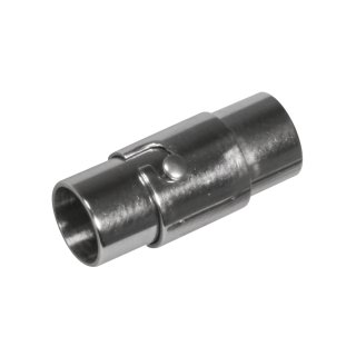 Edelstahl-Magnetschließe, 1,7cm ø, platin, +Sicherheitsverschl.,innen 6mm, SB-Btl