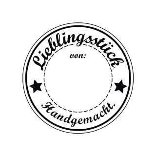 Stempel "Lieblingsstück", 3cm ø