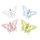 Metall Schmetterling auf Holzklammer, 6x8cm, 4 Farben, SB-Btl 4Stück