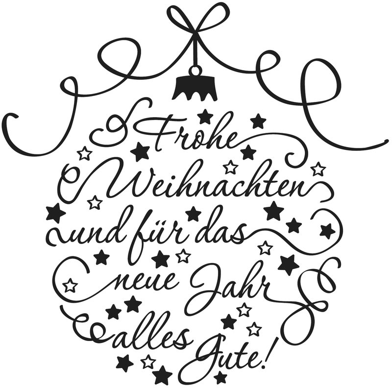 Stempel "Frohe Weihnachten", 7x7cm